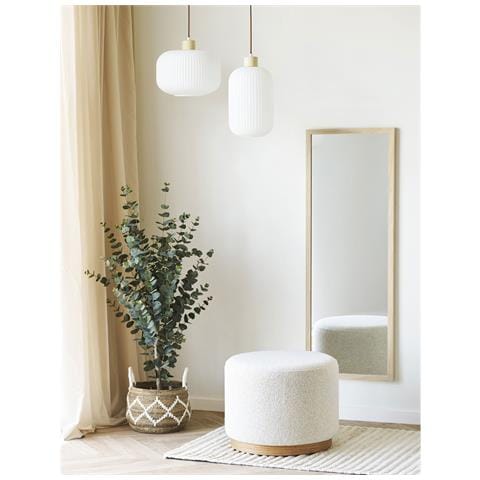 Pouf Daisy-bianco-poliestere-50x50x41 Cm - Foto 4