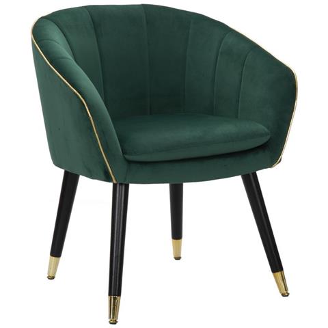 Poltrona Vkh319-verde-legno-62x58x78 Cm - Foto 1