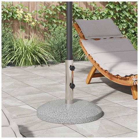 Base per parasole per palo da 40-50 mm 26.45 kg Grigio - Foto 2