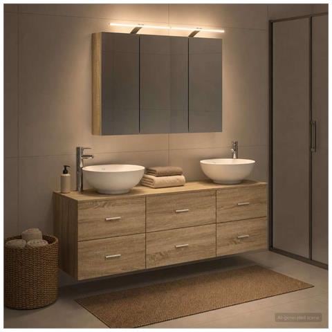 Set di mobili per il bagno 4 pcs Rovere Sonoma - Foto 2