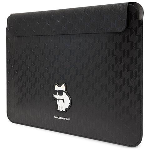 Custodia Karl Lagerfeld Saffiano Monogram Choupette Per Laptop 16 - Nera - Foto 2