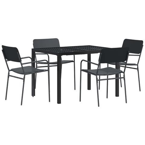 Set Mobili da Esterno 5 pz Antracite Acciaio - Foto 1