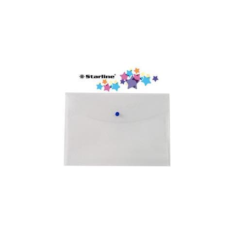 confezione da 5 pezzi - busta con bottone 22x30cm trasparente - Foto 1