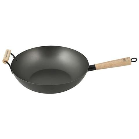 Padella Wok Antiaderente Borghese Manico Legno Cm32 Pentole E Preparazione - Foto 2
