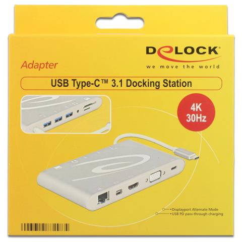 USB Type C 3.1 Dockingstation4K | DP+HDMI+VGA+LAN - Foto 1