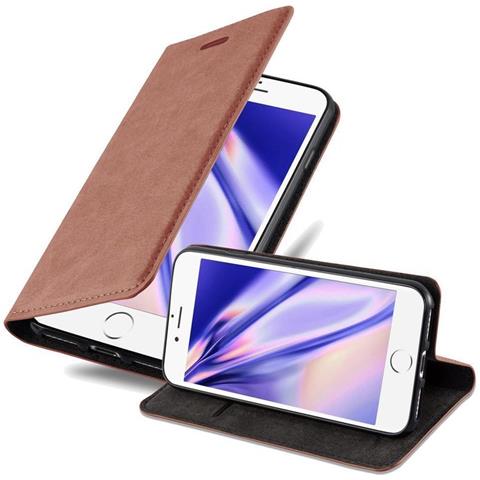 Custodia Compatibile Con Apple Iphone 6 / Iphone 6s In Marrone Cappuccino - Coperchio Protettiva Con Chiusura Magnetica, Funzione Stand E Tasca Per Le Carte - Foto 1