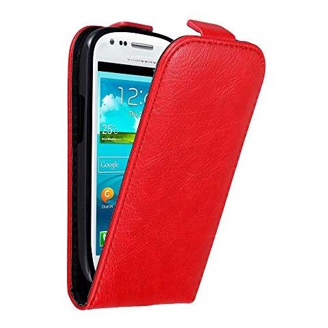 Custodia Compatibile Con Samsung Galaxy S3 Mini In Rosso Mela - Coperchio Protettivo In Design Flip Con Chiusura Magnetica - Foto 1