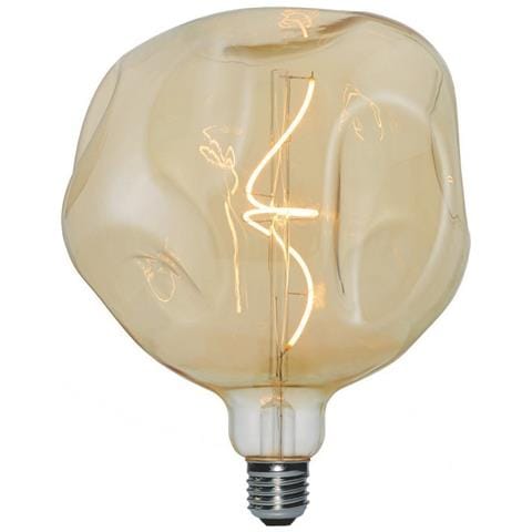 Lampadina Maxi Filament Bumped, Decorativa, Con Filamento A Spirale, Oro In Vetro, 18 X 18 X 21,5 Cm, 1 X E27, 5w, 250lm, 2000k, 240v - Foto 1