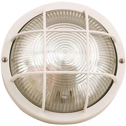 Applique Tonda In Plastica + Vetro E27 Max 60w Bubble Bianco - Foto 6