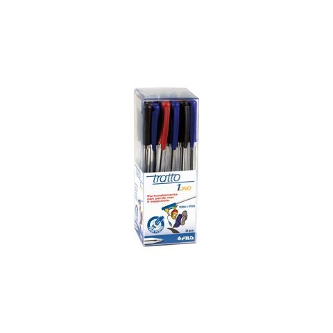 Scatola 24 Penna Sfera Colori Assortiti Tratto 1 P. media 0.5mm - Foto 1