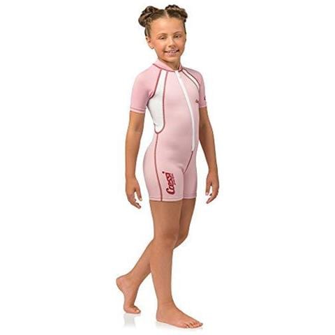Shorty Kid Shorty Neoprene Per I Bambini Ultra Stretch Neoprene 15 2 Mm Rosa Bianco 56 Anni - Foto 1