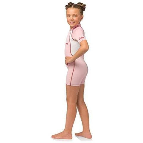 Shorty Kid Shorty Neoprene Per I Bambini Ultra Stretch Neoprene 15 2 Mm Rosa Bianco 56 Anni - Foto 2