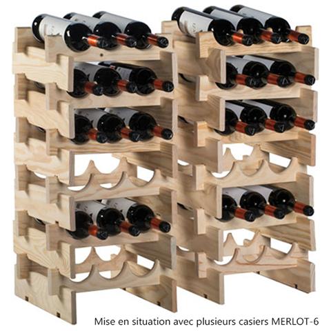 Cremagliera In Legno Per 6 Bottiglie - Merlot-6 - Foto 2