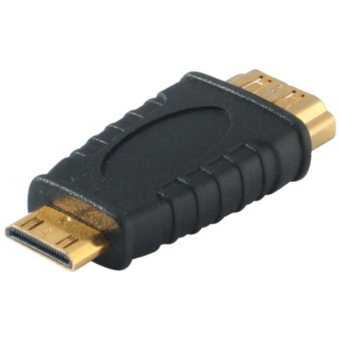 HDMI A / HDMI C, Maschio / femmina, Nero, Oro - Foto 1