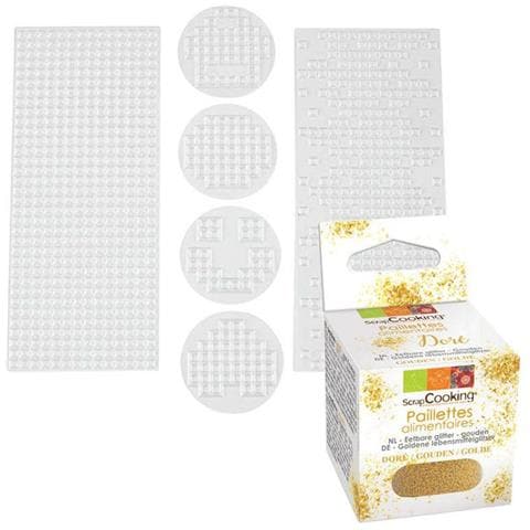 Stampo Per Pasticceria Wilton Pixel + Glitter Alimentare Oro - Foto 1