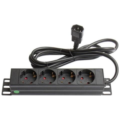 Alcasa Gc-n0078 Prolunghe E Multiple Interno 1,8 M 4 Presa (e) Ac Nero - Foto 1