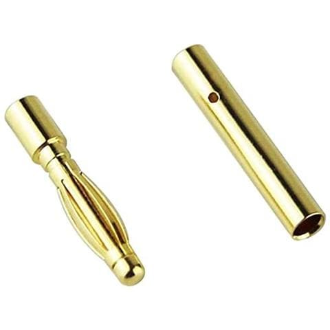10 Paia Di Connettori Banana Da 2 Mm Batterie Modellismo Rc Lipo, Colore Oro - Foto 3