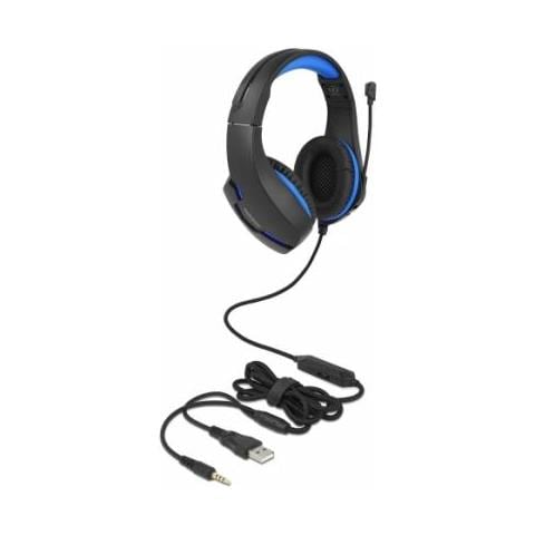27182 Cuffia E Auricolare Cablato A Padiglione Giocare Usb Tipo A Nero, Blu - Foto 2