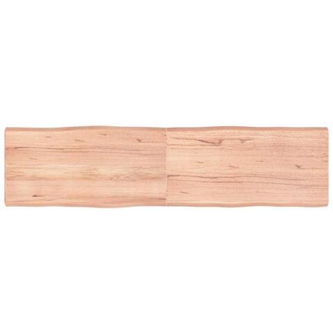 Piano Tavolo Marrone Chiaro 160x40x (2-6) cm Rovere Non Trattato - Foto 1