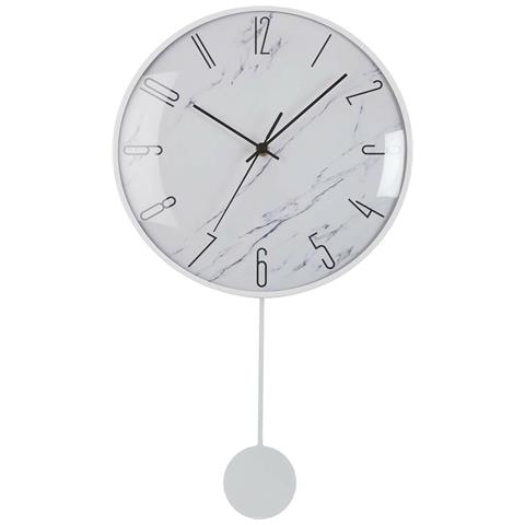 Orologio Da Parete Pendolo Metallo Cristallo Legno Mdf 4,5 X 56 X 29 Cm - Foto 1