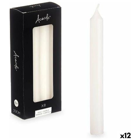 Set Di Candele Bianco 2 X 2 X 20 Cm (12 Unità) - Foto 1