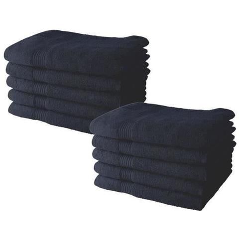 Set Di Asciugamani Blu Marino 10 Unità 50 X 90 Cm - Foto 1