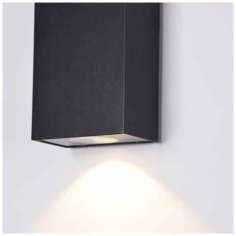 Lampada Da Parete Moderna Da Esterno Metallo Nero Luce Led 6w Ip54 3000k - Foto 2