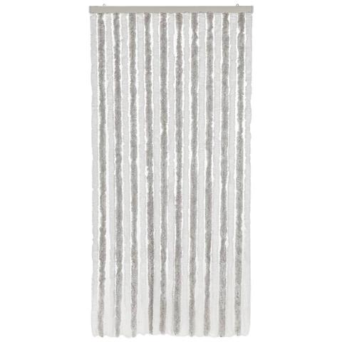 Tenda Antimosche Grigia Chiaro E Bianca 90x220 Cm In Ciniglia - Foto 3