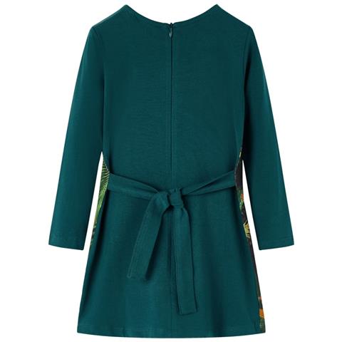 Abito Da Bambina A Maniche Lunghe Verde Scuro 92 - Foto 2