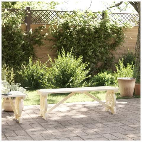 Panca da Giardino 115 cm in Legno Massello di Abete - Foto 3