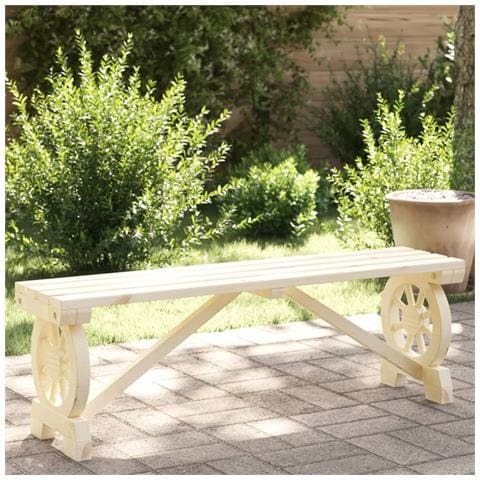 Panca da Giardino 115 cm in Legno Massello di Abete - Foto 1