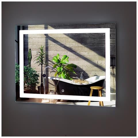 Porta Doccia Scorrevole Slide Per Box Nicchia Due Ante Cristallo Temprato *** Misure : 100x80 Cm, Tonalità : Dimmerabile 2700-4500-6500k - Foto 1