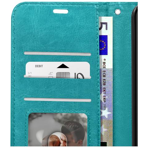 Custodia Per Samsung A35 5g Portafoglio Funzione Supporto E Cordino, Turchese - Foto 5