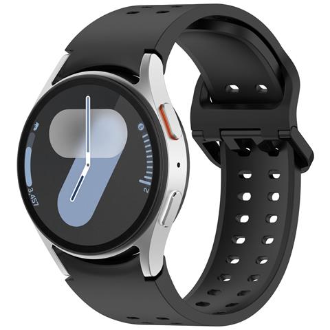 Cinturino Per Orologio In Silicone A Doppio Pulsante Per Samsung Galaxy Watch Black - Foto 1