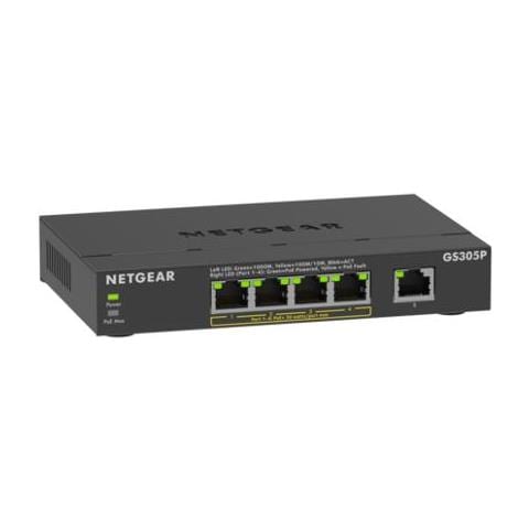 GS305Pv3 Non gestito Gigabit Ethernet (10/100/1000) Supporto Power over Ethernet (PoE) Nero - Foto 1