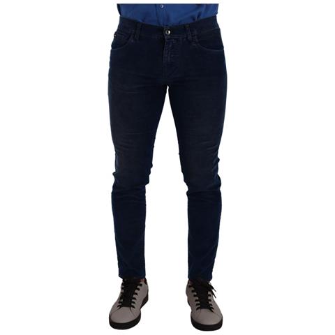 Jeans Per Pantaloni Skinny In Denim Di Cotone Slim Fit Blu - It48 - M - Foto 1