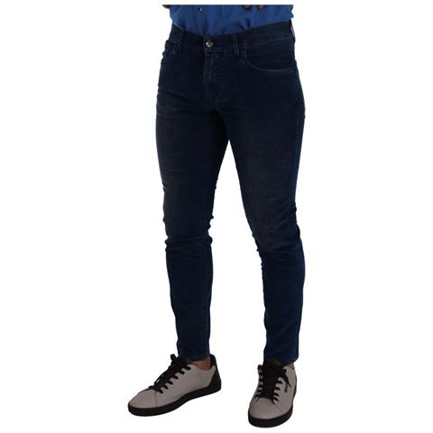 Jeans Per Pantaloni Skinny In Denim Di Cotone Slim Fit Blu - It48 - M - Foto 2