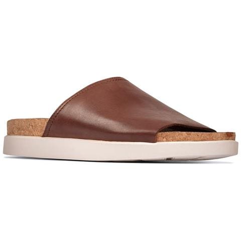 Uomo Sunder Slide Infradito In Pelle Marrone 41,5 - Foto 2