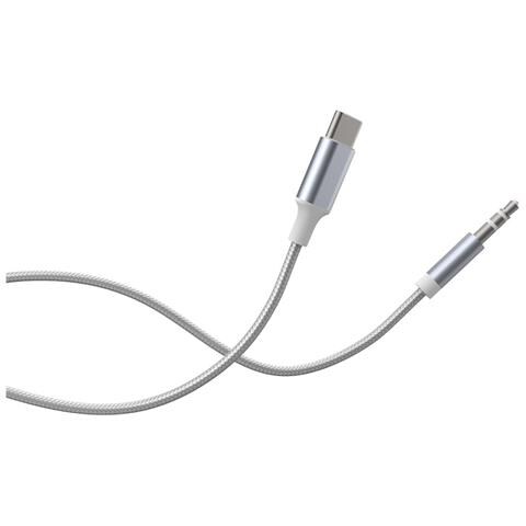 Cavo Audio Da Usb-c A Jack 3,5 Mm A Trama Di Nylon Rinforzata 1,2 M, Bianco - Foto 1