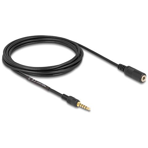 Cavo di prolunga Stereo Jack da 3,5 mm a 5 pin maschio per femmina da 3 m nero - Foto 2
