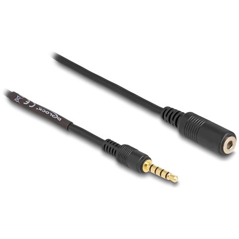 Cavo di prolunga Stereo Jack da 3,5 mm a 5 pin maschio per femmina da 3 m nero - Foto 1