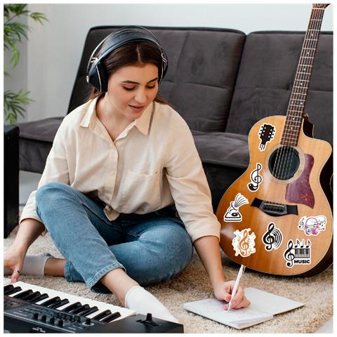 Adesivi Con Note Musicali - 50 Adesivi In Vinile - Foto 6