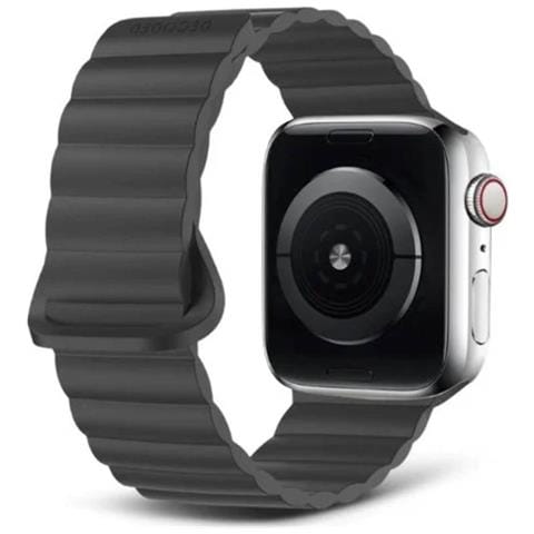 Cinturino Per Apple Watch 44/45/46/49 Mm Cinturino Con Anello Di Trazione, Nero - Foto 2