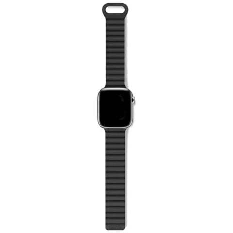 Cinturino Per Apple Watch 44/45/46/49 Mm Cinturino Con Anello Di Trazione, Nero - Foto 3