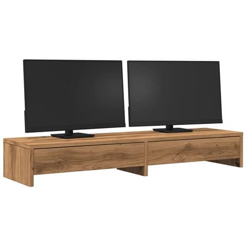 Supporto Monitor Con Cassetti Rovere 100x27x15 Cm In Truciolato - Foto 3