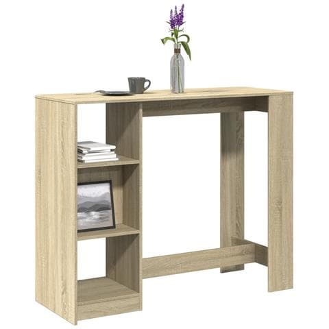 Tavolo Bar Con Ripiano Rovere Sonoma 124x46x103,5cm Multistrato - Foto 1
