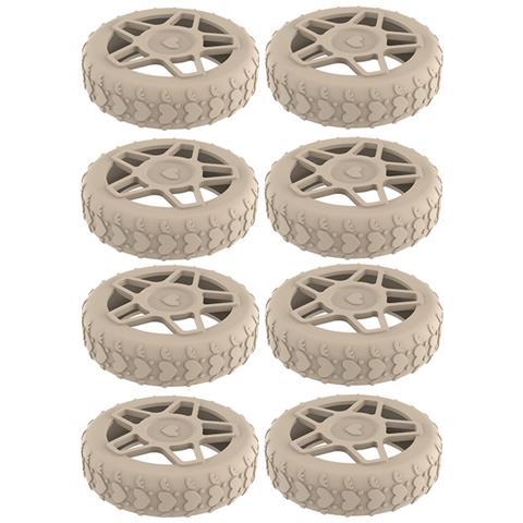 8 Copriruote Per Valigie Con Rotelle Caramel Brown Modello 2 - Foto 2