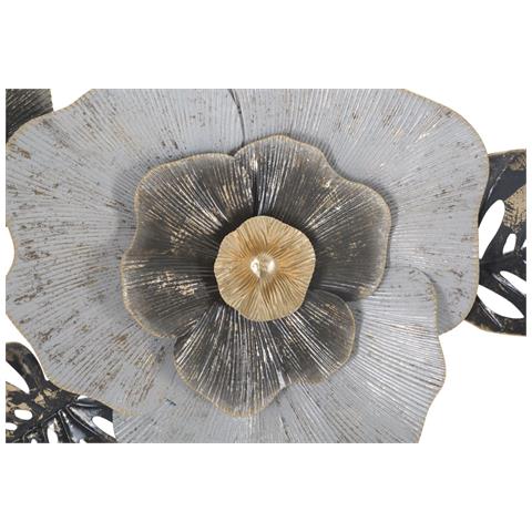 Decorazione In Metallo 3d Fiore 2 - Multicolore - Metallo - 74,9x7x47,6 Cm - Foto 2