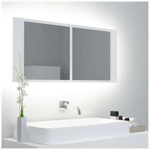 Lusso Casadino - Specchio Da Bagno Con Led Bianco 100x12x45 Cm In Acrilico - Foto 8