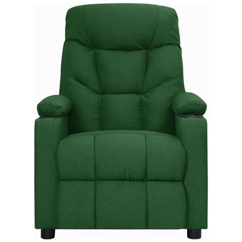 Poltrona Reclinabile In Tessuto Verde Scuro - Foto 1